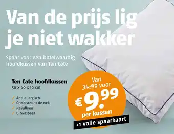 Poiesz Ten Cate hoofdkussen aanbieding