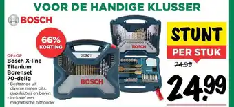 Vomar Voordeelmarkt Bosch X-Line Titanium Borenset 70-Delig aanbieding