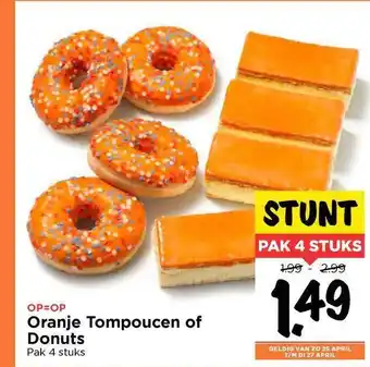 Vomar Voordeelmarkt Oranje Tompoucen Of Donuts aanbieding