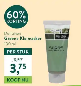 Holland & Barrett De Tuinen Groene Kleimasker aanbieding