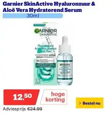 Bol.com Garnier SkinActive Hyaluronzuur & Aloë Vera Hydraterend Serum aanbieding