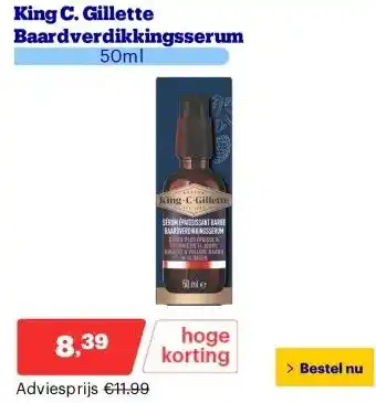 Bol.com King C. Gillette Baardverdikkingsserum aanbieding