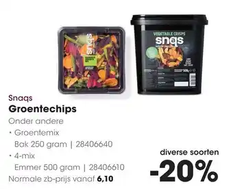 HANOS Snaqs Groentechips aanbieding