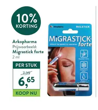 Holland & Barrett Migrastick Forte aanbieding