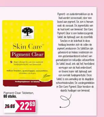 De Online Drogist Skin care pigment clear 60 stuks aanbieding