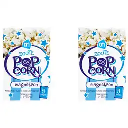 Albert Heijn AH Magnetron Popcorn Zout 2-pack aanbieding