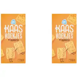 Albert Heijn AH Kaaskoekjes met roomboter 2-pack aanbieding