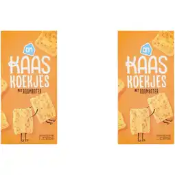 Albert Heijn AH Kaaskoekjes met roomboter 2-pack aanbieding
