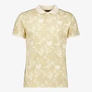 Scapino Unsigned heren polo beige met print aanbieding