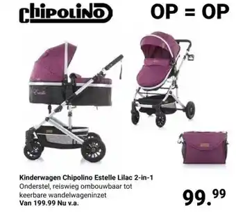 Van Asten BabySuperstore Kinderwagen Chipolino Estelle Lilac 2-in-1 aanbieding