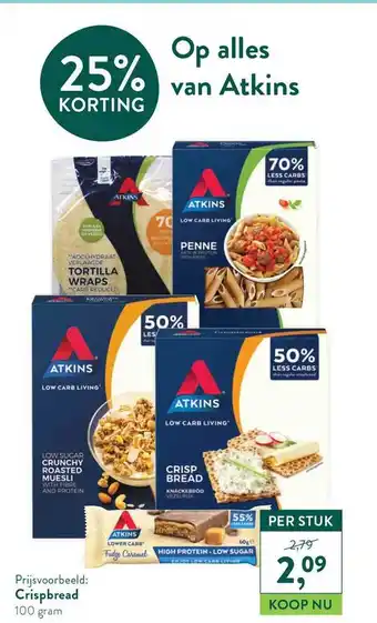 Holland & Barrett Alles van atkins 25% Korting 100 gram aanbieding