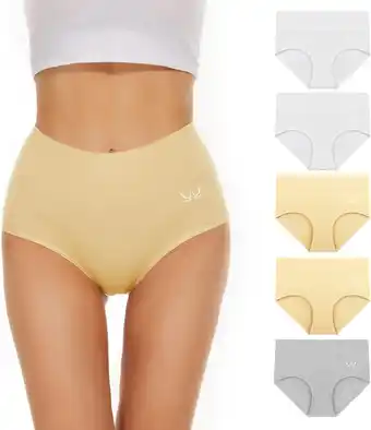 Amazon TANSTC Onderbroeken voor dames, zacht katoen, pak van 5 ondergoed, stretch, hoge taille, slips, ademend, sexy slip, dames, hi aanbieding