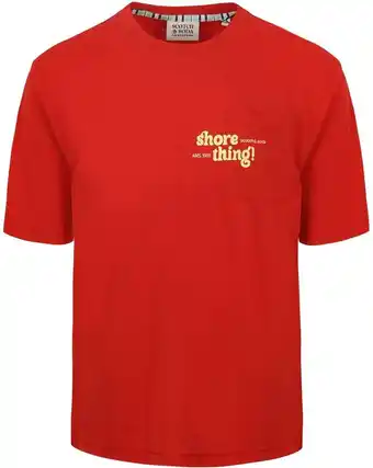 Suitable Scotch & Soda T-Shirt Artwork Rood aanbieding