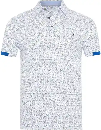 Suitable R2 Amsterdam Polo Piqué Print Lichtblauw aanbieding