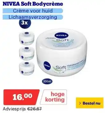 Bol.com NIVEA Soft Bodycrème aanbieding