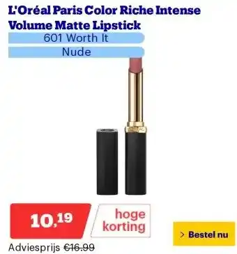 Bol.com L'Oréal Paris Color Riche Intense Volume Matte Lipstick aanbieding