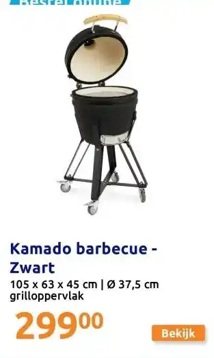 Action Kamado barbecue - Zwart aanbieding