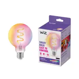 MediaMarkt WIZ Globe Filament E27 - Gekleurd En Wit Licht Slimme Ledlamp Transparant aanbieding