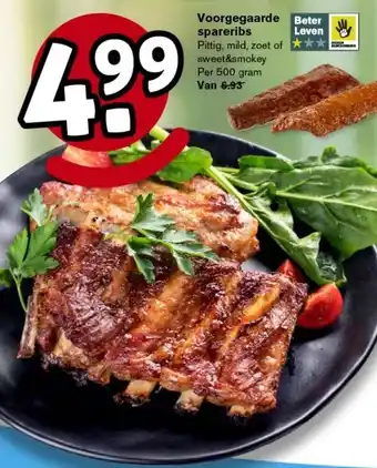 Hoogvliet Voorgegaarde spareribs aanbieding