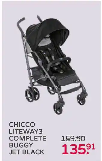 Prenatal Chicco liteway3 complete buggy jet black aanbieding