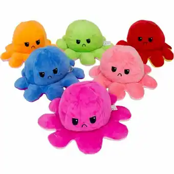 Top1Toys Pluche Octopus Omkeerbaar Assorti aanbieding