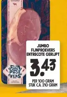 Jumbo JUMBO FIJNPROEVERS ENTRECOTE GERIJPT aanbieding