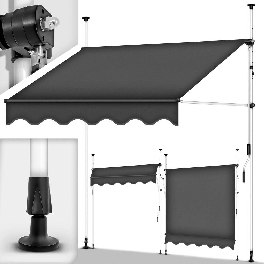 Klemluifel - Balkon luifel - Verticale luifel - 250 cm - Bei - Zonneschermen