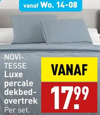 ALDI NOVITESSE Luxe percale dekbedovertrek aanbieding