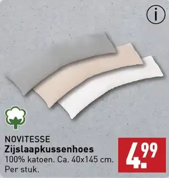 ALDI NOVITESSE Zijslaapkussenhoes 40 x 145 cm aanbieding