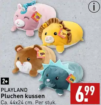 ALDI PLAYLAND Pluchen kussen 44x24 cm aanbieding