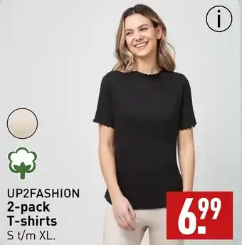 ALDI UP2FASHION 2-pack T-shirts aanbieding