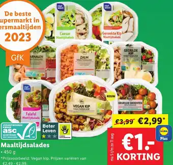 Lidl Maaltijdsalades 450g aanbieding