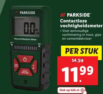 Lidl PARKSIDE Contactloze vochtigheidsmeter aanbieding