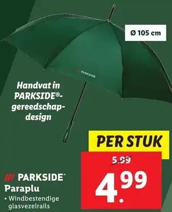 Lidl PARKSIDE Paraplu Ø 105 cm aanbieding