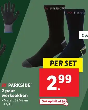 Lidl PARKSIDE 2 paar werksokken aanbieding