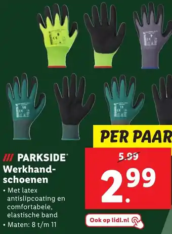 Lidl PARKSIDE Werkhandschoenen aanbieding