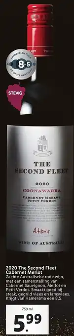 Lidl The Second Fleet Cabernet Merlot 2020 750ml aanbieding