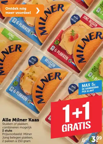 Coop Alle Milner Kaas 150g aanbieding