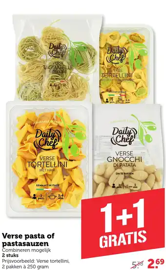 Coop Verse pasta of pastasauzen 250g aanbieding