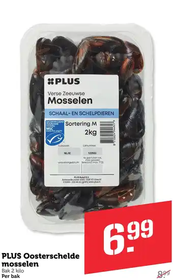 Coop PLUS Oosterschelde mosselen 2kg aanbieding