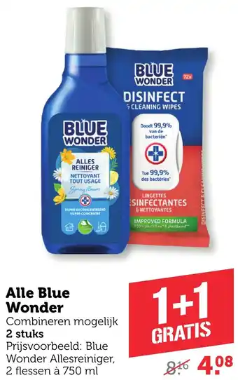 Coop Alle Blue Wonder 750ml aanbieding