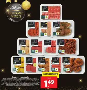 Lidl Deluxe Gourmer vleesmini's aanbieding