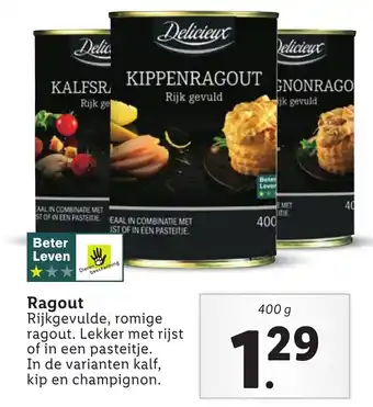 Lidl Delicieux Ragout 400g aanbieding