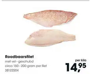 HANOS Roodbaarsfilet met vel aanbieding