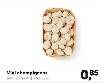 HANOS Mini champignons 125 gram aanbieding