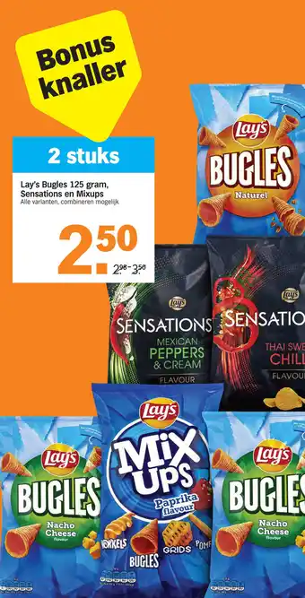 Albert Heijn Lay's Bugles 125 gram, Sensations en Mixups aanbieding