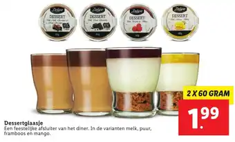 Lidl Deluxe Dessertglaasje 2*60g aanbieding