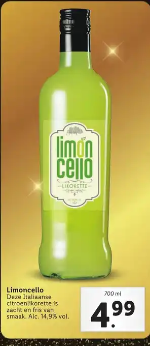 Lidl Limoncello 700ml aanbieding