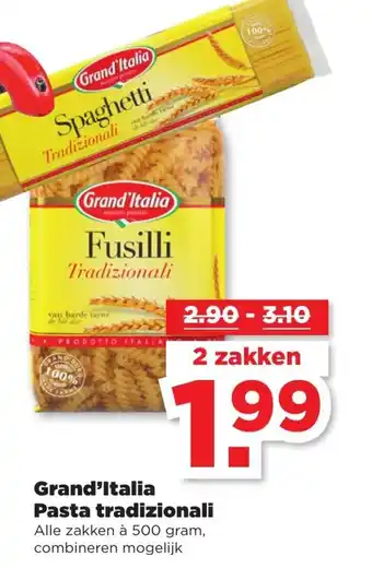 PLUS Grand'Italia Pasta tradizionall 500g aanbieding