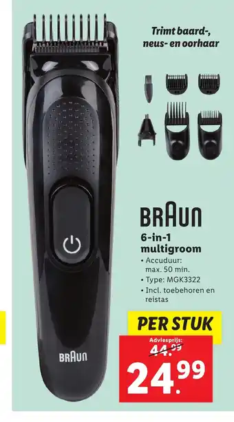 Lidl BRAUN 6-in-1 multigroom aanbieding